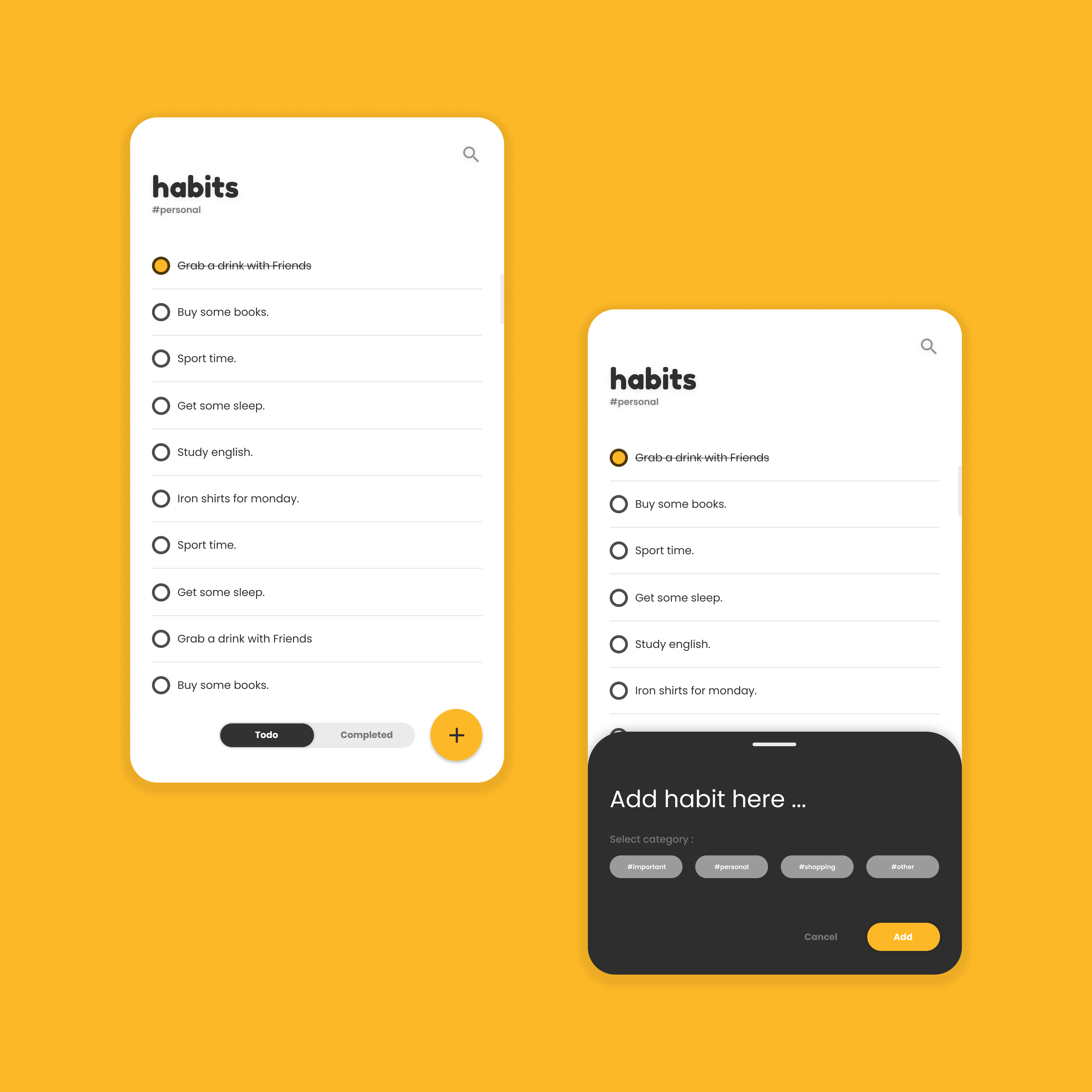 Todo app UI/UX design